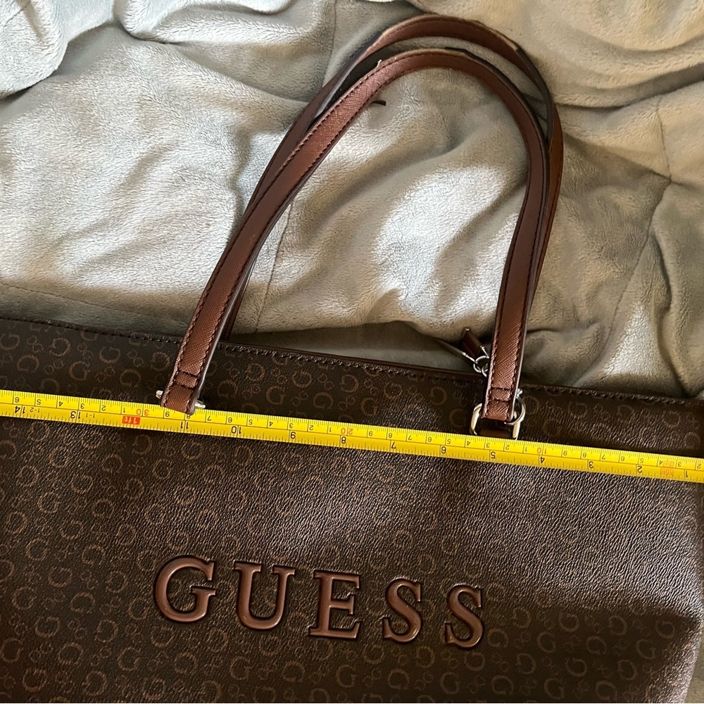Guess Chocolate Brown Signature Tote - Picture 9 of 9
